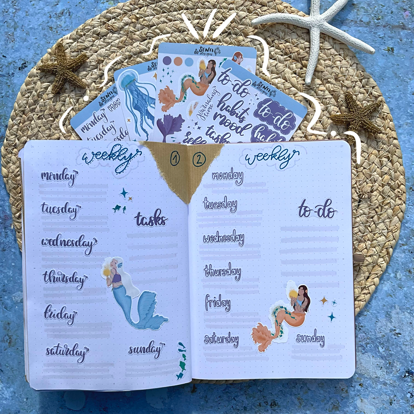 Sticker Sheet Bundle - Mermaid Journaling