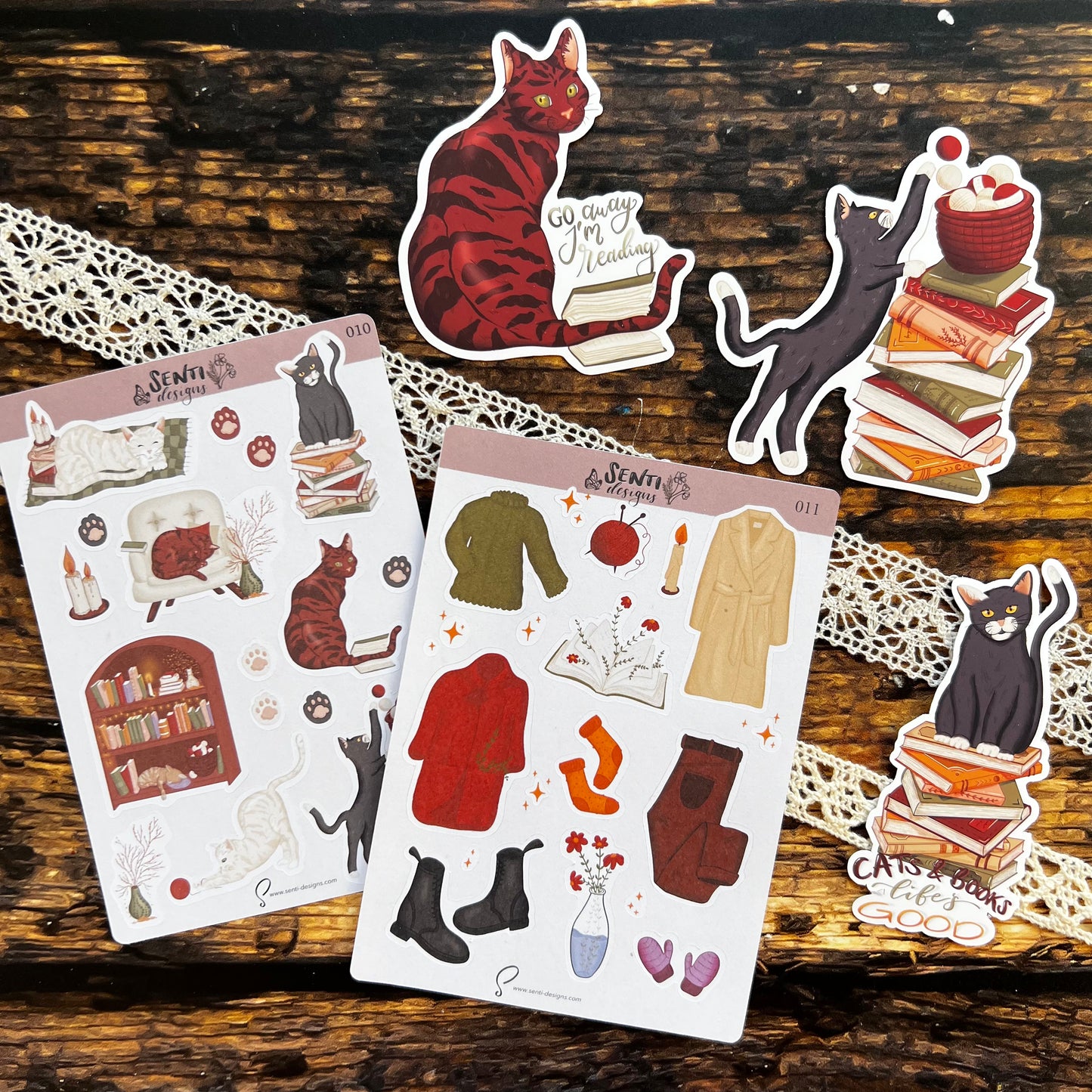 Sticker Sheet Bundle - Fall Cats