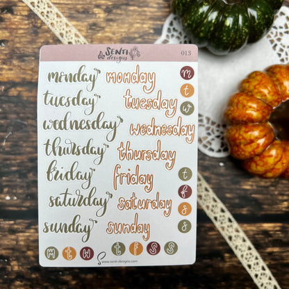 Sticker Sheet - Wochenplanung