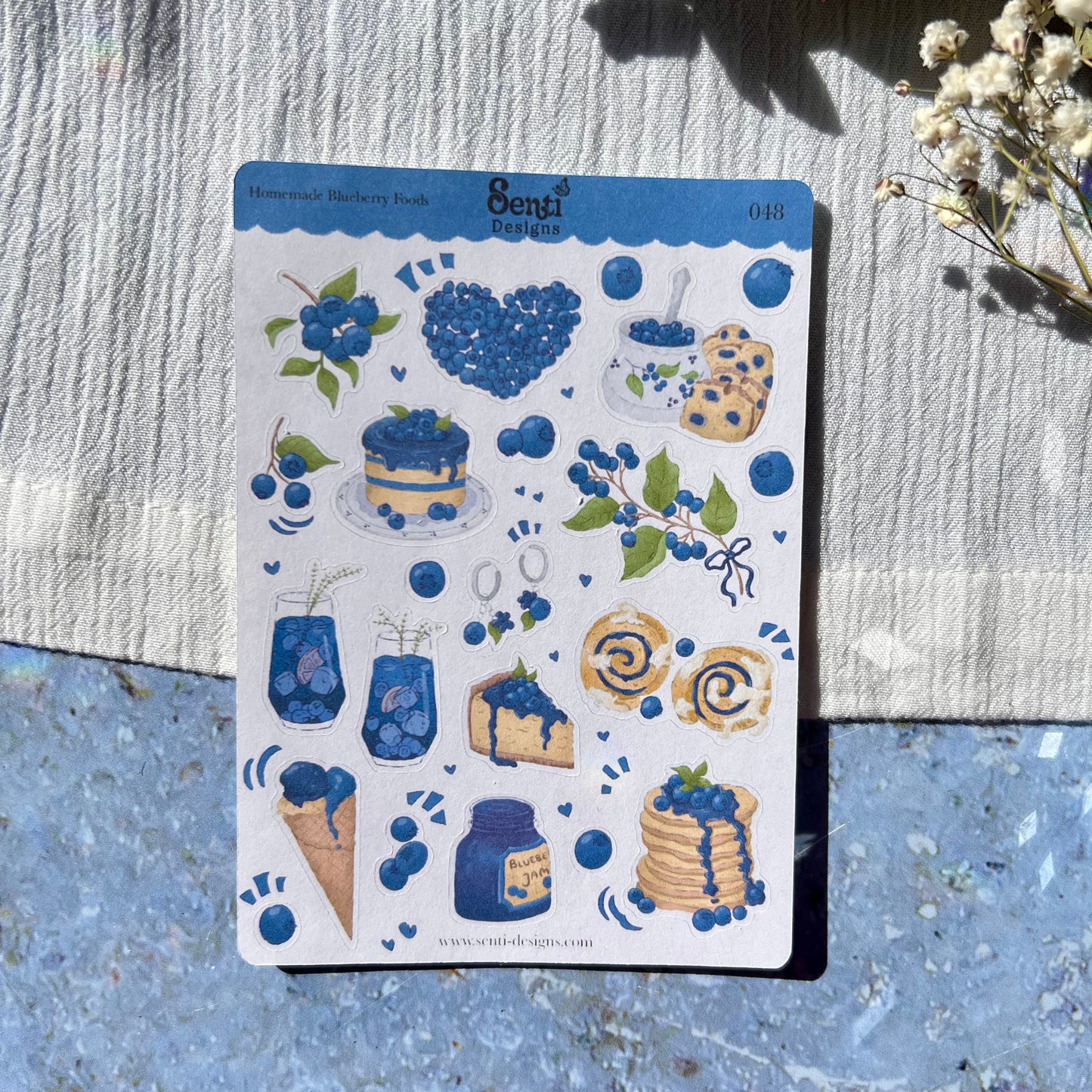 Sticker Sheet - Homemade Blueberry Foods