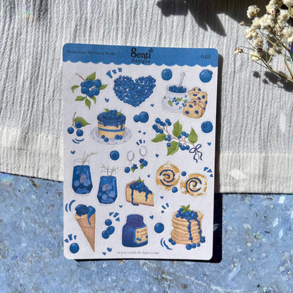 Sticker Sheet - Homemade Blueberry Foods