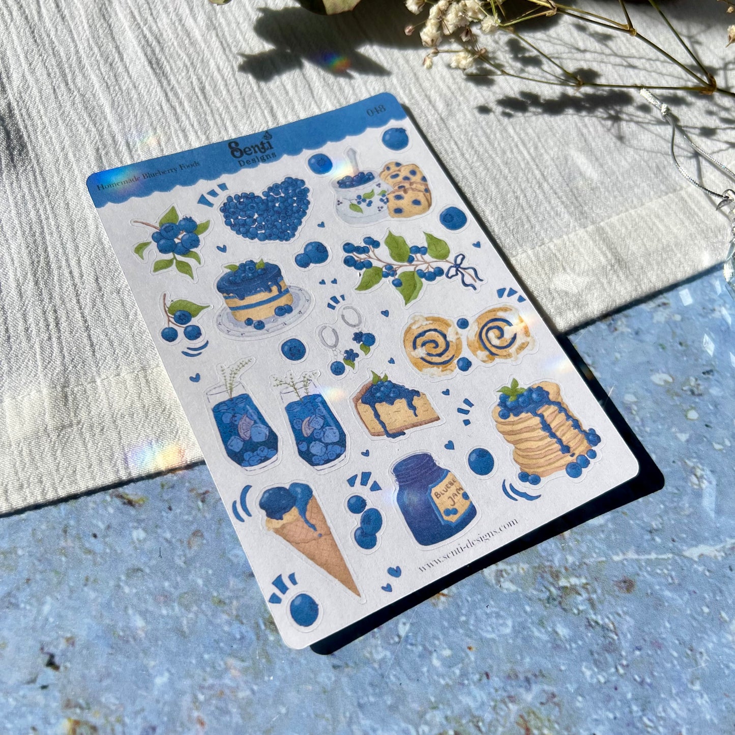 Sticker Sheet - Homemade Blueberry Foods