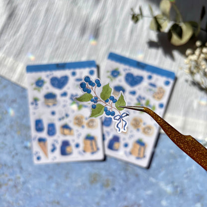 Sticker Sheet - Homemade Blueberry Foods
