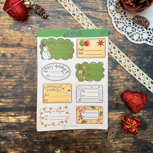 Sticker Sheet  XXL - Geschenke Lables
