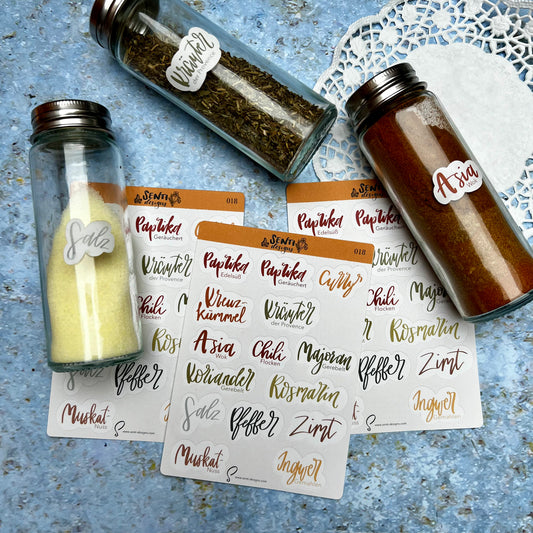 Sticker Sheet - Gewürze und Kräuter