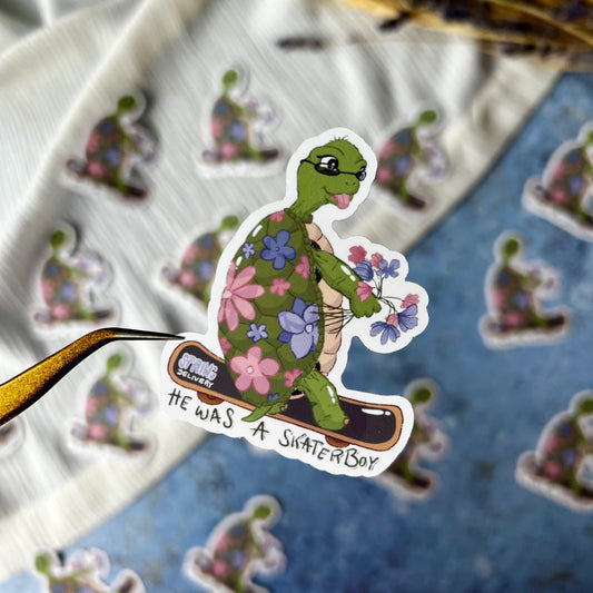 Vinylsticker - Turtle Skaterboy