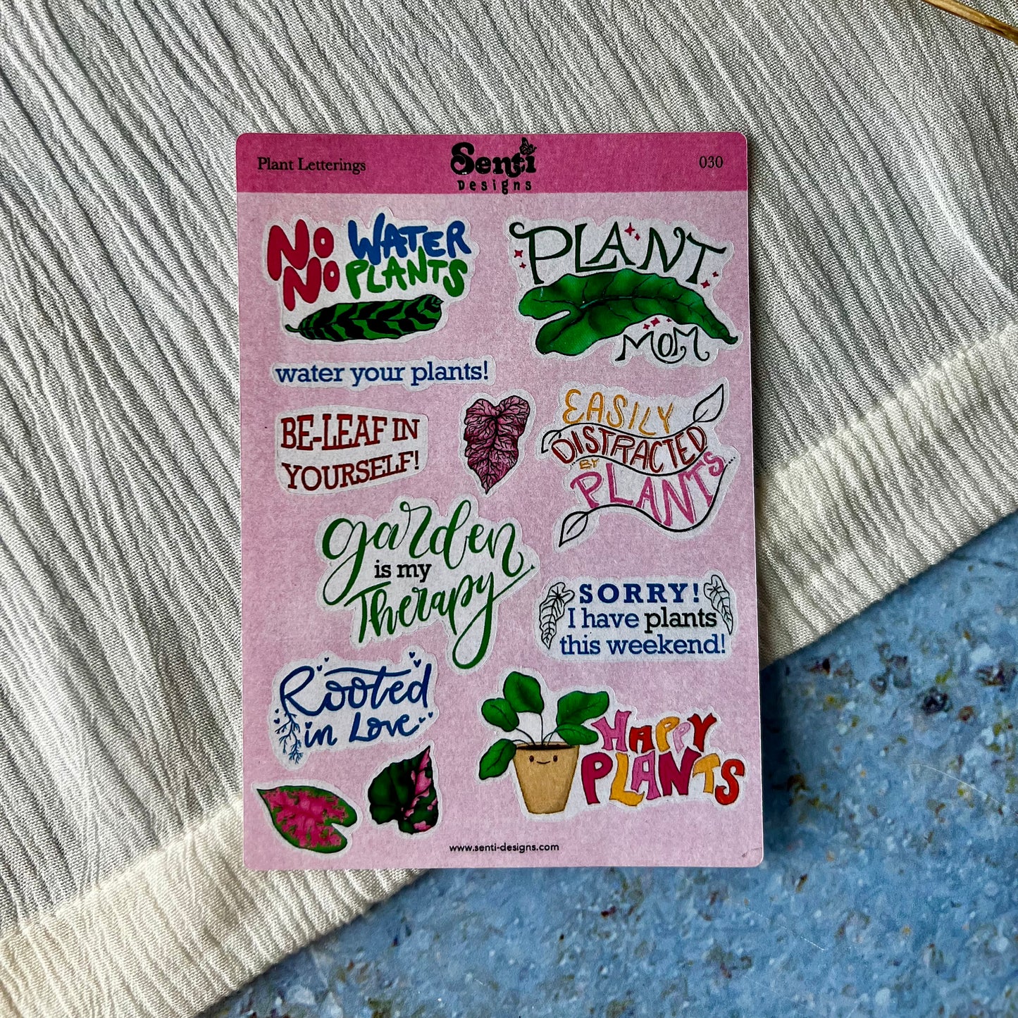 Sticker Sheet - Plant Lettering
