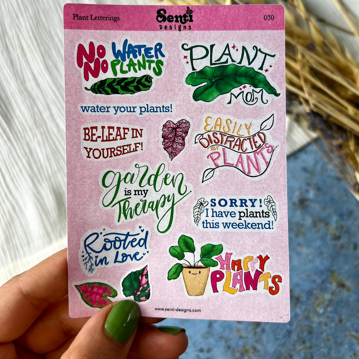 Sticker Sheet - Plant Lettering