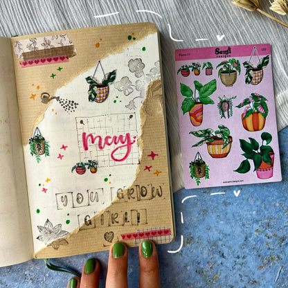 Sticker Sheet - Cats &amp; Books