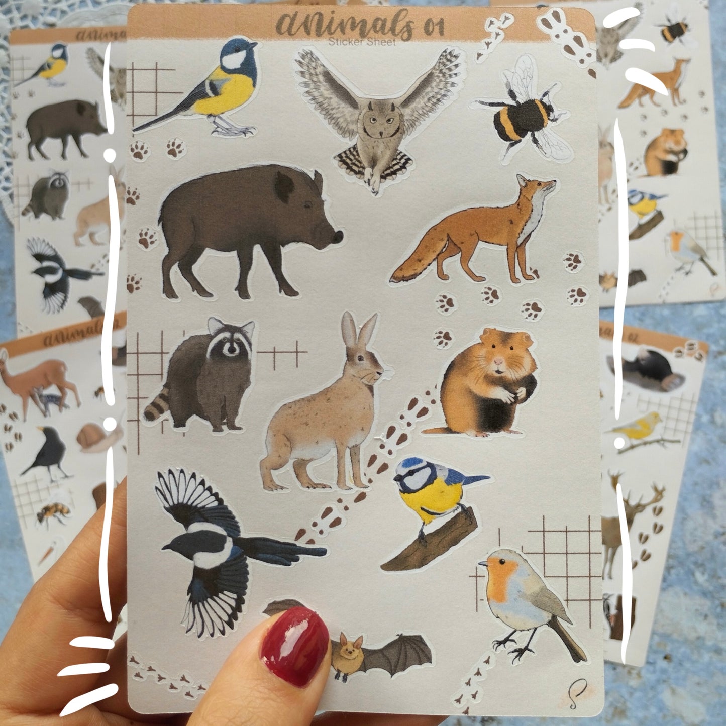 Sticker Sheet - Germany's Animal World