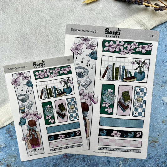 Sticker Sheet - Cats &amp; Books