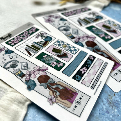 Sticker Sheet - Cats &amp; Books