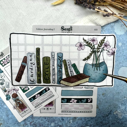 Sticker Sheet - Cats &amp; Books