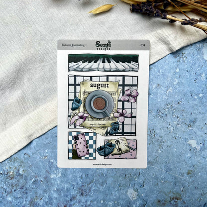Sticker Sheet - Cats &amp; Books