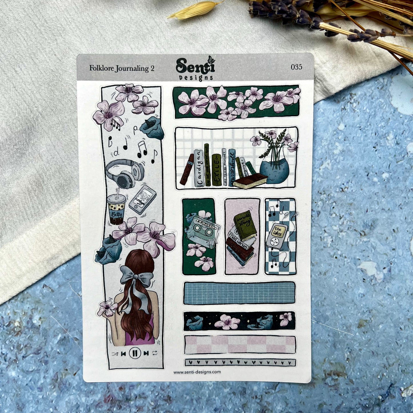 Sticker Sheet - Cats &amp; Books