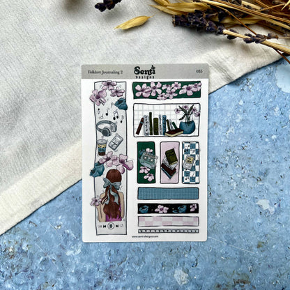 Sticker Sheet - Cats &amp; Books