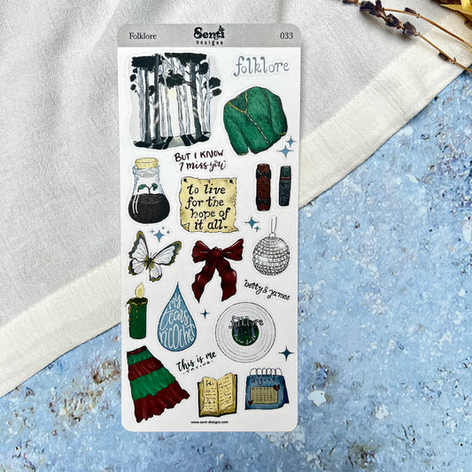 Sticker Sheet - Cats &amp; Books