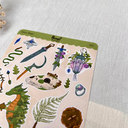 Sticker Sheet - Cats &amp; Books