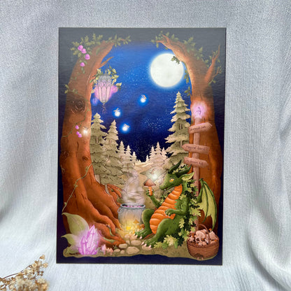 Art Print „Effl’s Magical Mushroom Feast“ – DIN A5