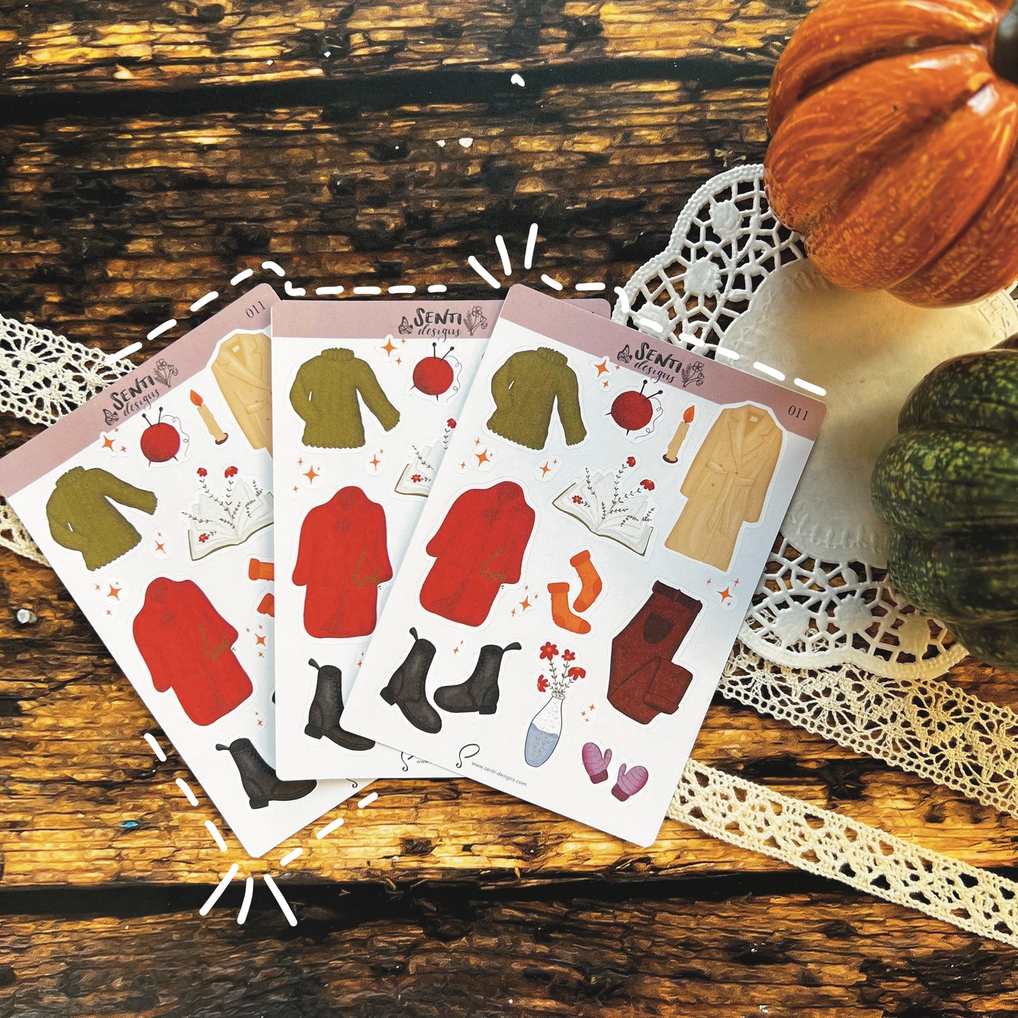 Sticker Sheet - Autumn &amp; Winter Clothes
