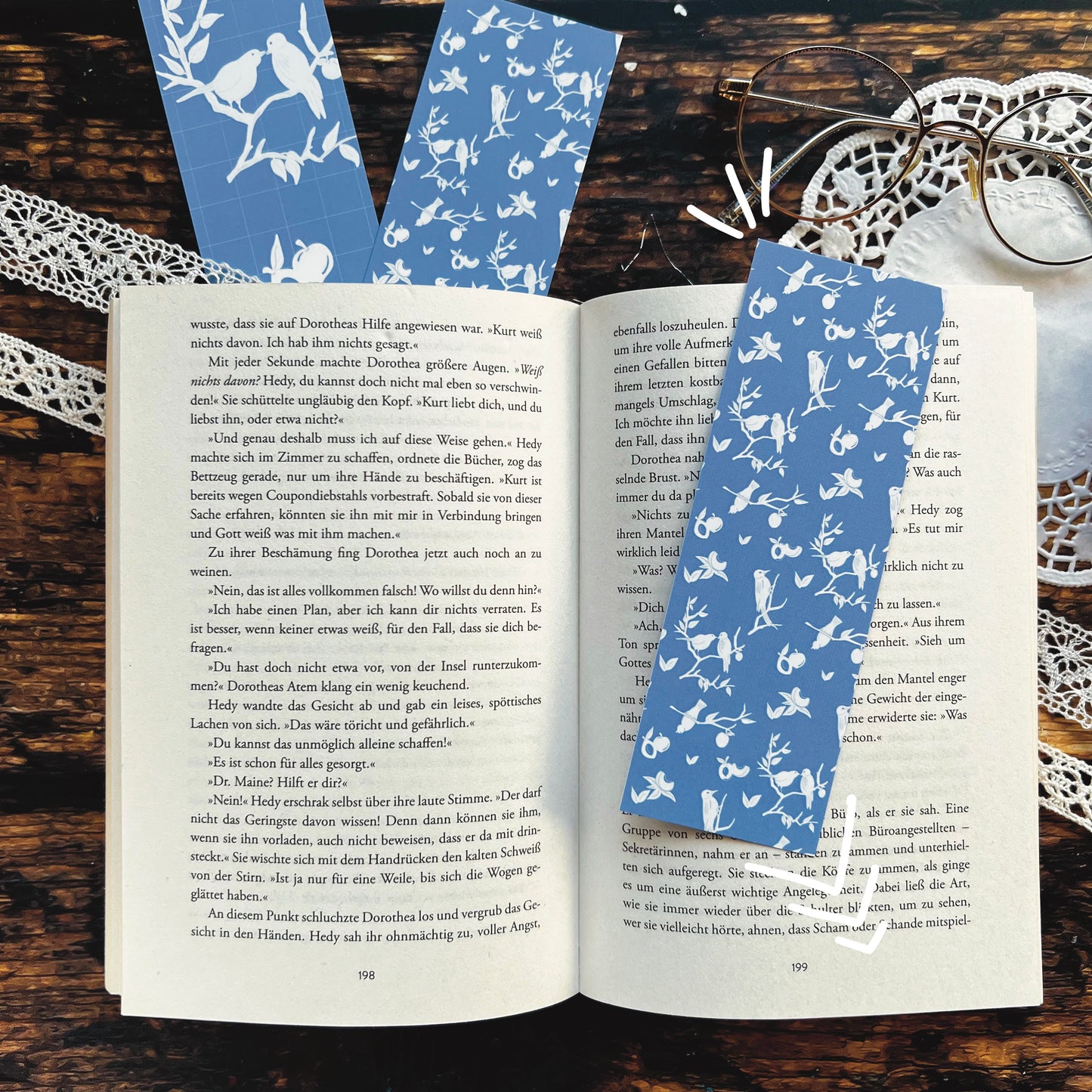 Bookmark - Blue Birdsong