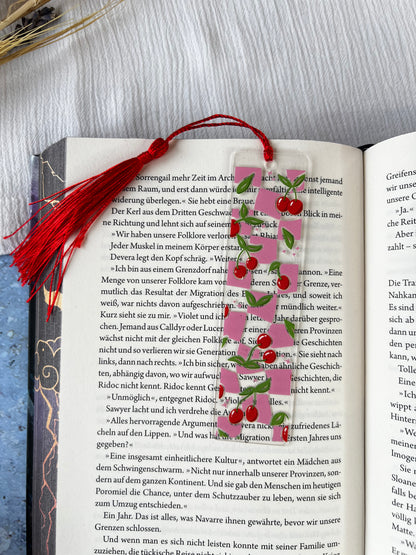 Acryl-Lesezeichen „Cherry Reads“