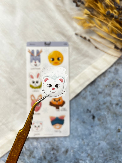 Sticker Sheet - Cats &amp; Books