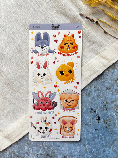 Sticker Sheet - Cats &amp; Books