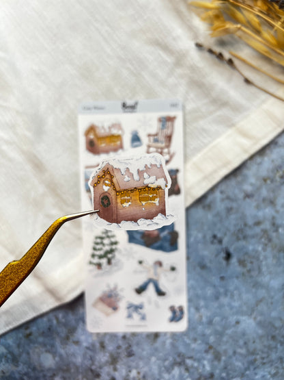 Sticker Sheet - Cats &amp; Books