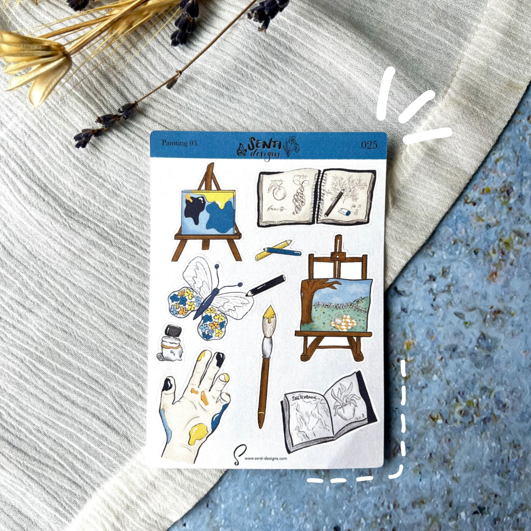 Sticker Sheet - Cats &amp; Books